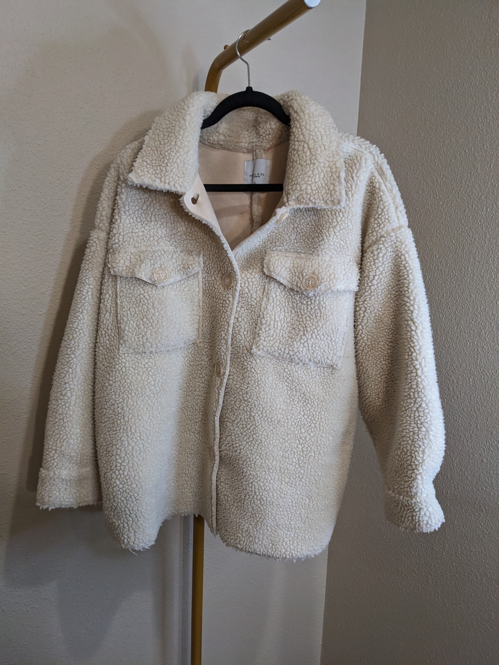 Teddy Sherpa Shacket Jacket Barn Trucker Coat